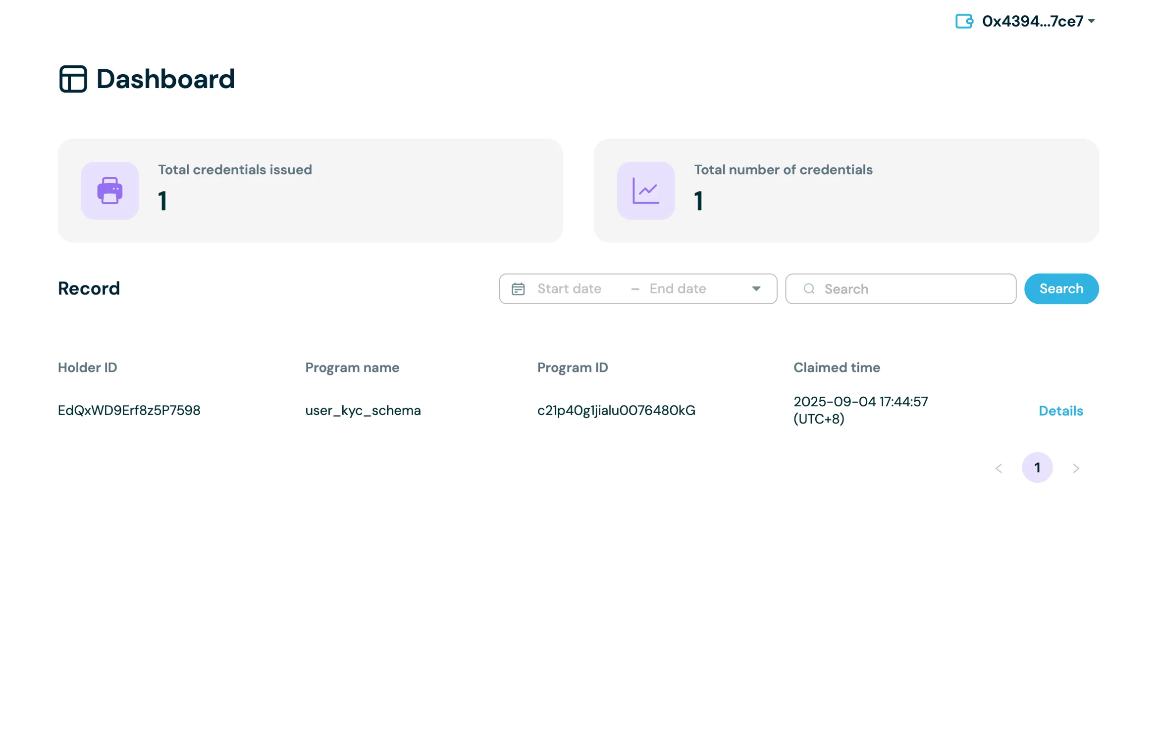 start cred issuance
