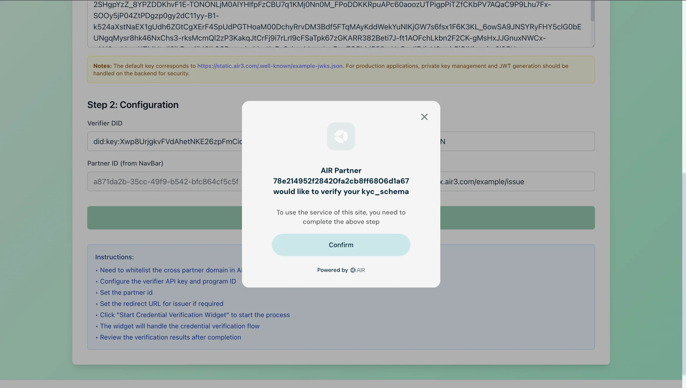 start cred issuance