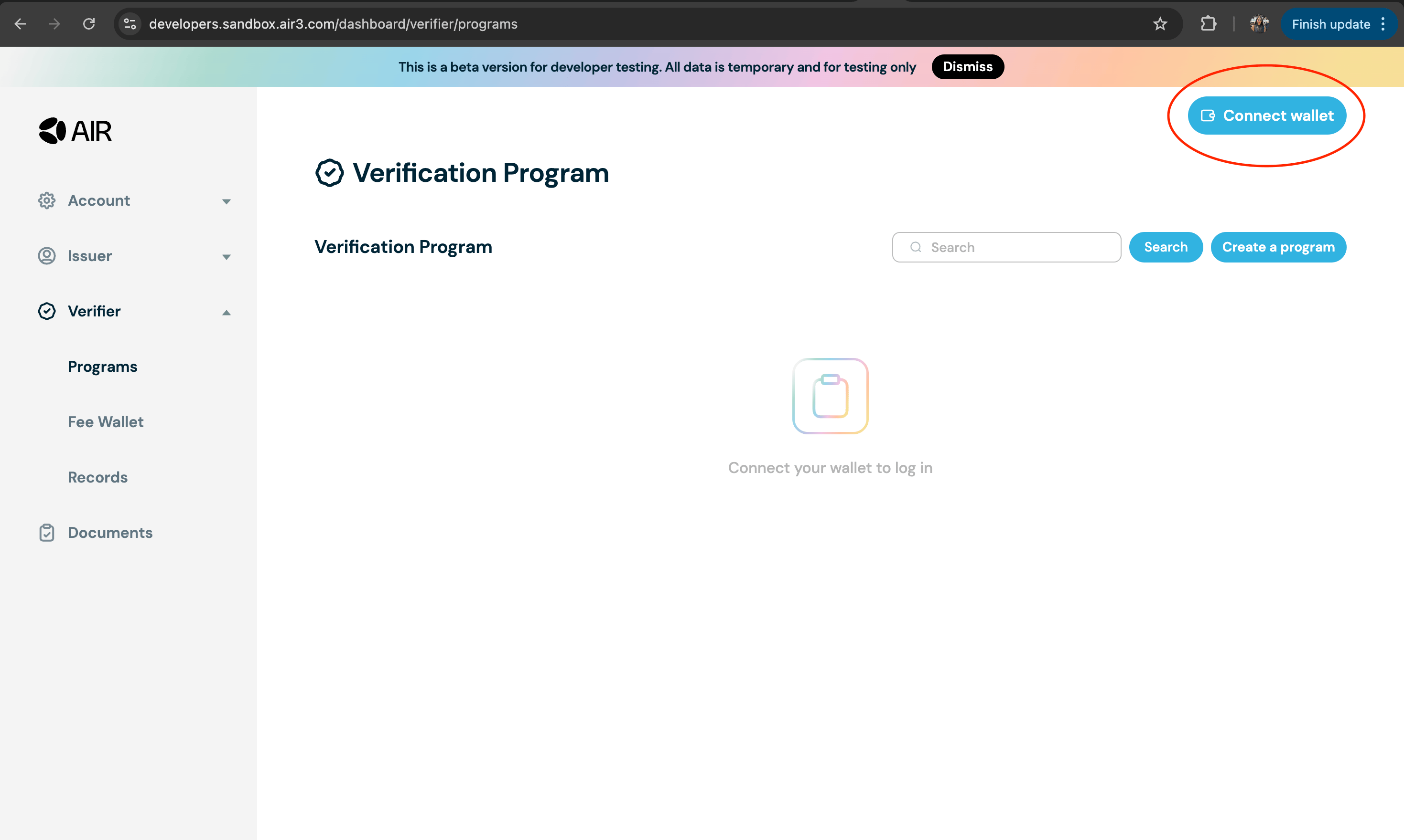 Wallet connect